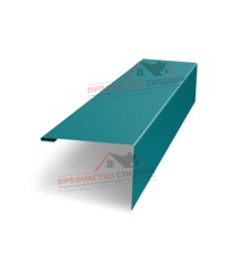 Нащельник (для калиток и ворот) 25х35 жалюзи Milan, Tokyo, Palermo 0,45 PE с пленкой RAL 5021 водная синь (L1,68)