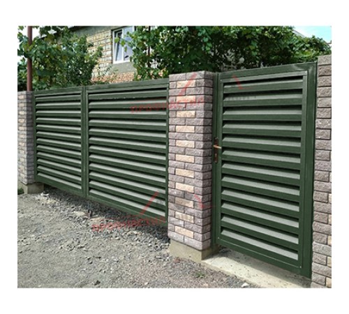 Купить нащельник (для калиток и ворот) 25х35 жалюзи Milan, Tokyo, Palermo 0,5 Velur RAL 6020 хромовая зелень (L1,68) 