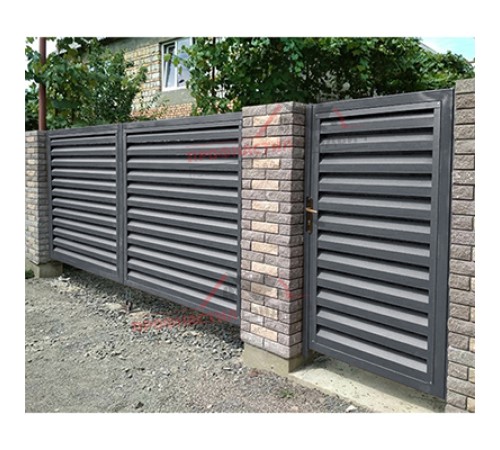 Купить нащельник (для калиток и ворот) 25х35 жалюзи Milan, Tokyo, Palermo 0,5 GreenСoat Pural RR 23 темно-серый (L1,68) 