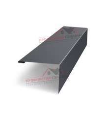 Нащельник (для калиток и ворот) 25х35 жалюзи Milan, Tokyo, Palermo 0,45 Drap RAL 7024 мокрый асфальт (L1,68)