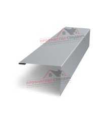 Нащельник (для калиток и ворот) 25х35 жалюзи Milan, Tokyo, Palermo 0,5 GreenCoat Pural BT, matt RR 21 светло-серый (L1,68)