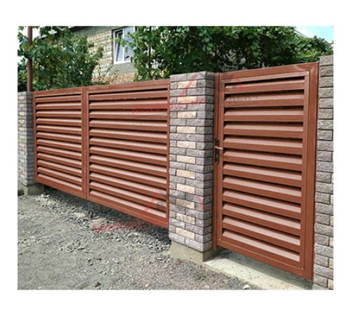 Купить нащельник (для калиток и ворот) 25х35 жалюзи Milan, Tokyo, Palermo 0,45 PE с пленкой RAL 8004 терракота (L1,68) 