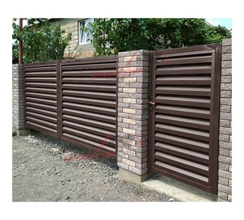 Купить нащельник (для калиток и ворот) 25х35 жалюзи Milan, Tokyo, Palermo 0,45 Drap TwinColor RAL 8017 шоколад (L1,68) 
