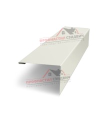 Нащельник (для калиток и ворот) 25х35 жалюзи Milan, Tokyo, Palermo 0,45 Drap RAL 9003 сигнальный белый (L1,68)