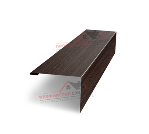 Купить нащельник (для калиток и ворот) 25х35 жалюзи Milan, Tokyo, Palermo 0,45 Print Elite Coffee wood (L1,68) 