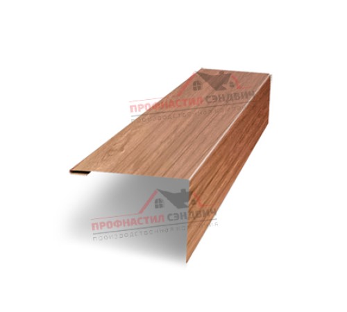 Купить нащельник (для калиток и ворот) 25х35 жалюзи Milan, Tokyo, Palermo 0,45 Print Elite Honey wood (L1,68) 