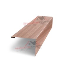 Нащельник (для калиток и ворот) 25х35 жалюзи Milan, Tokyo, Palermo 0,45 Print Elite White wood (L1,68)