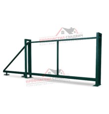 Ворота откатные Жалюзи 2,0х3,5 RAL 6005 без заполнения