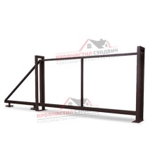 Ворота откатные Жалюзи 1,68х3,5 RAL 8017 без заполнения