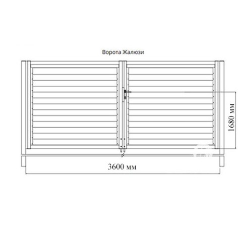 Купить ворота Жалюзи 1,68х3,6 RAL 6005 без заполнения 