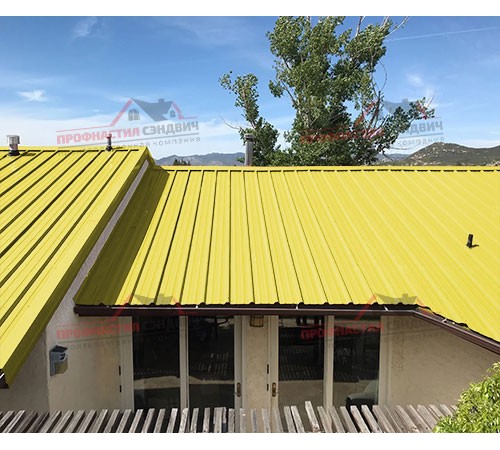 Купить профлист ММ35-0.7 Ширина-1000, Полиэстер RAL1018 