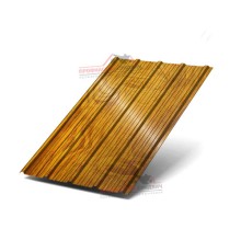 Профлист ММ35-0.5 Ширина-1000, ECOSTEEL_T ЗолотойДуб