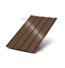 Профлист ММ35-0.5 Ширина-1000, ECOSTEEL Мореный Дуб