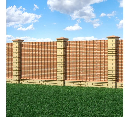 Купить профнастил С44-0.5, Ширина-1100, ECOSTEEL Кирпич 