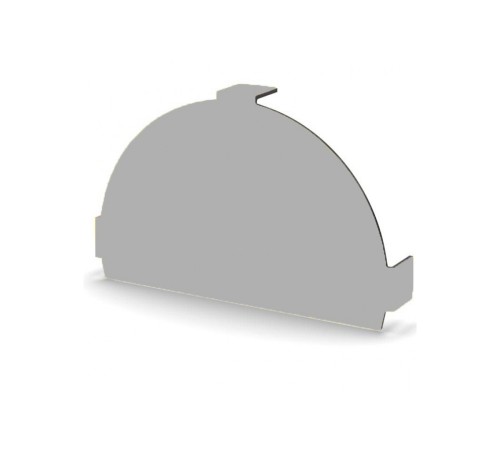 Заглушка конька круглого простая-0,5 Norman RAL7004