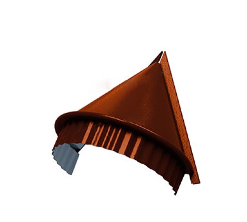 Заглушка конька круглого конусная-0,5 AGNETA CopperCopper