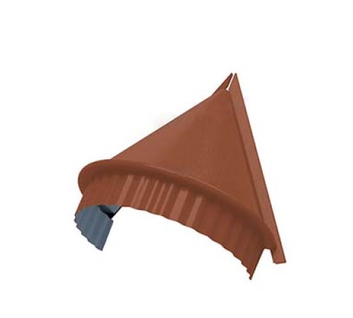 Заглушка конька круглого конусная-0,5 Norman RAL8004