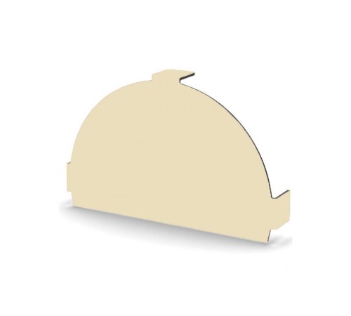 Заглушка конька круглого простая-0,5 Norman RAL1015